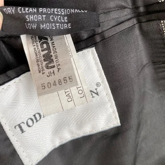 Christian Dior Vintage Monsieur Mens Blazer Size 40R * Black Gray - Picture 5 of 13